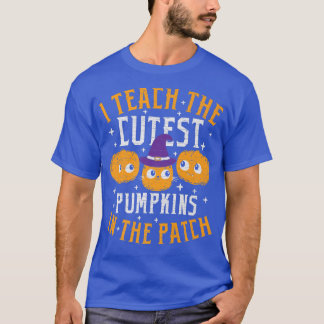 Camiseta Professor De Halloween Eu Ensino Os Pumpkins Mais 