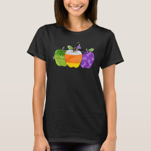 Camiseta Professor de Halloween Maçã Vida de Professor  Pro