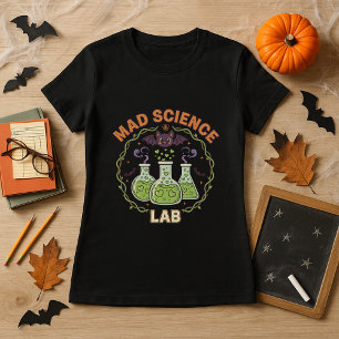 Camiseta Professor de Halloween Mad Science Lab Spooky Quím