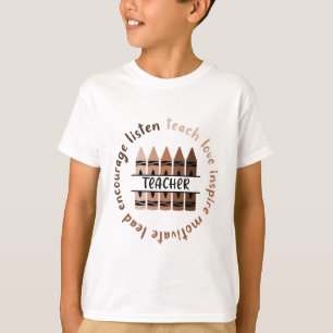 Camiseta Professor de História Negra Afro-Africana Mês de M