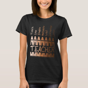 Camiseta Professor de História Negra Afro-Africana Mês de M