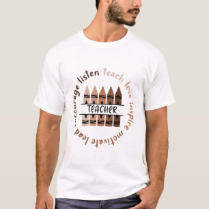 Camiseta Professor de História Negra Afro-Africana Mês de M