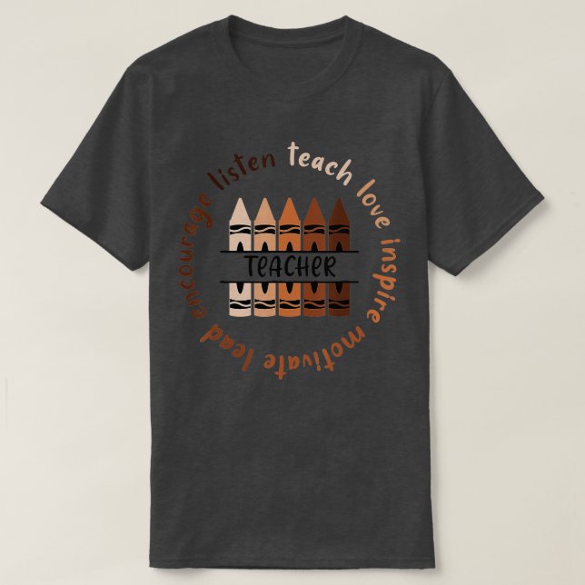 Camiseta Professor de História Negra Afro-Africana Mês de M (Frente do Design)
