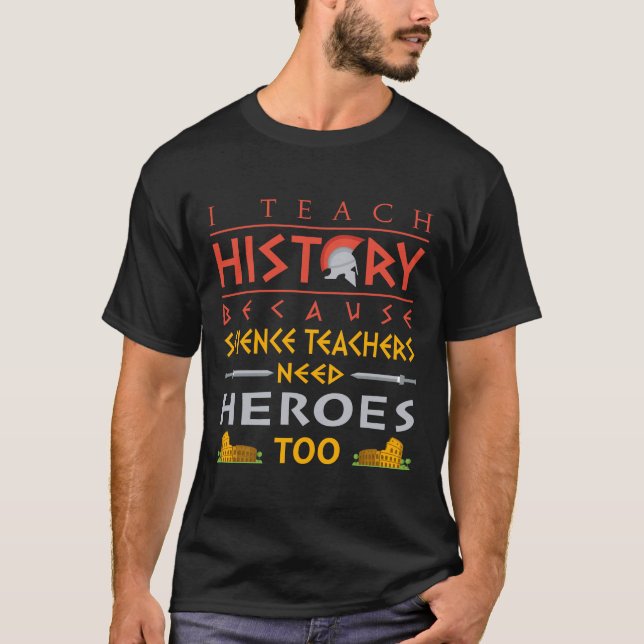 Camiseta Professor De História, T-Shirt Engraçado Presente  (Frente)