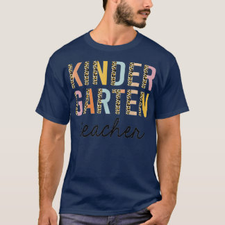 Camiseta Professor de infantário Leopard de volta à escola