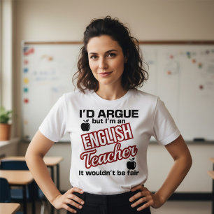 Camiseta Professor de Inglês - Eu Discutiria 