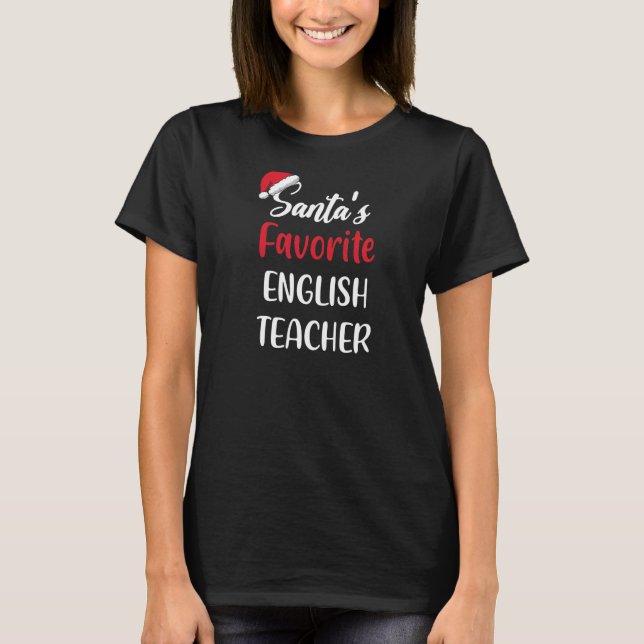 Camiseta Professor de Inglês Favorito Dando o Natal (Frente)