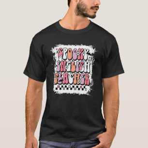 Camiseta Professor de Inglês Floral Fantasmagórico Groovy H
