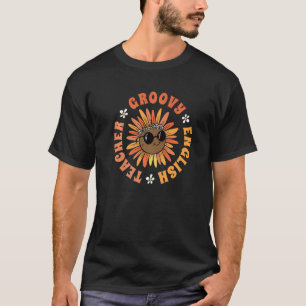 Camiseta Professor de Inglês Groovy Girassol 60s & 70s Retr
