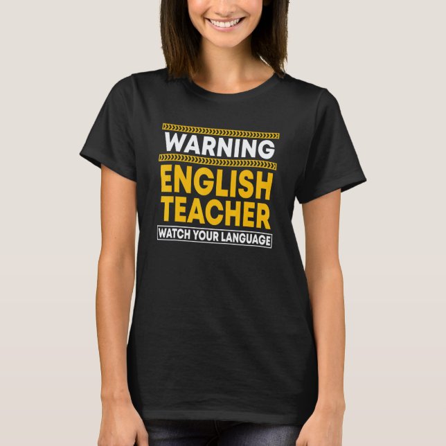 Camiseta Professor de Inglês Linguística Gramática Editor (Frente)