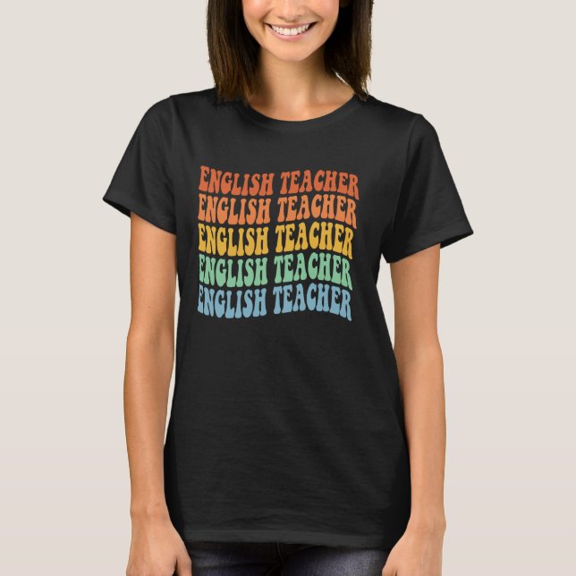 Camiseta Professor de Inglês Primeiro Dia da Escola de Volt (Frente)