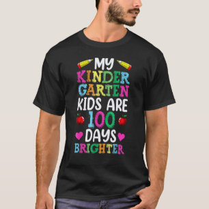 Camiseta Professor de Jardim de Infância 100 Dias de Escola
