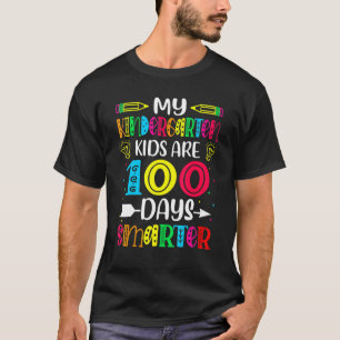 Camiseta Professor de Jardim de Infância 100 Dias Mais Inte
