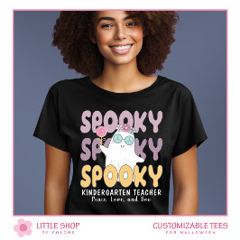 Camiseta Professor de Jardim de Infância Assustador Estilo