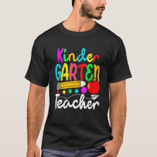 Camiseta Professor de Jardim de Infância Fofo Volta às Aula
