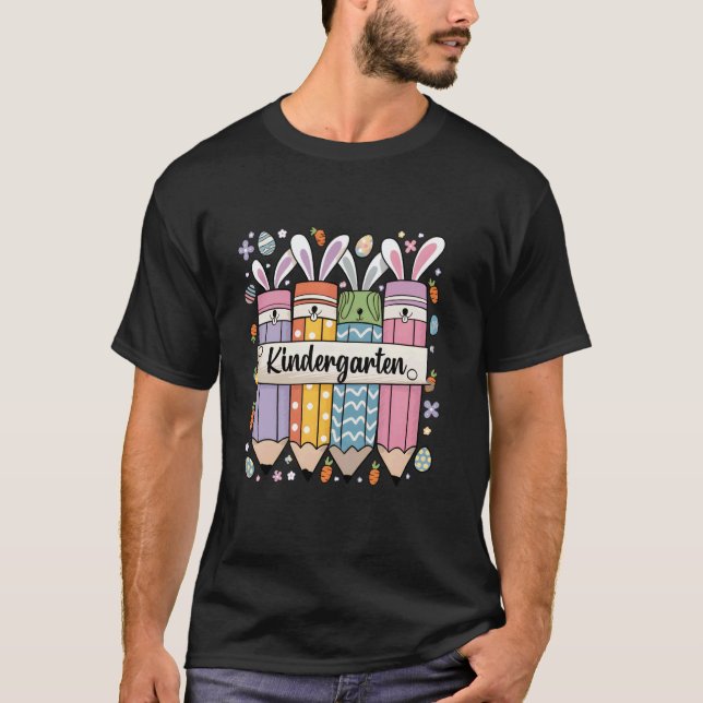 Camiseta Professor de Jardim de Infância Groovy Coelho da P (Frente)