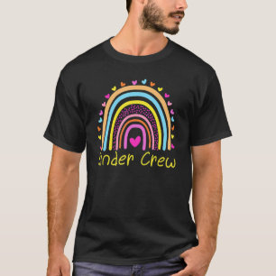Camiseta Professor de Jardim de Infância Kinder Crew Coraçã