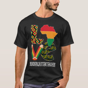 Camiseta Professor de Jardim de Infância Mapa do Amor Histó