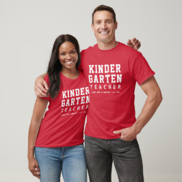 Camiseta Professor de jardim de infância moderno simples |
