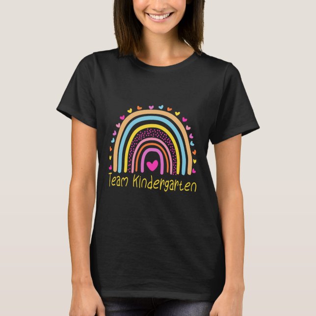 Camiseta Professor de jardim de infância Rainbow (Frente)