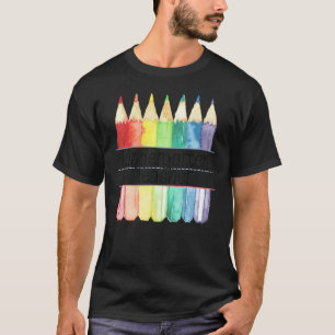 Camiseta Professor de Jardim de Infância Volta às Aulas Aqu
