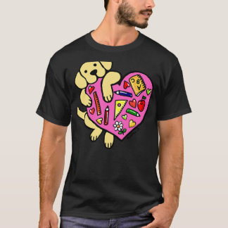 Camiseta Professor de Labrador Amarelo S. Heart