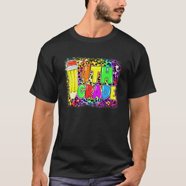 Camiseta Professor De Lápis-Leopardo Do Quarto Grau (Frente)