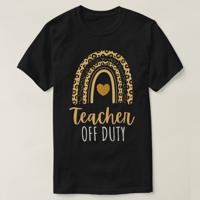 Camiseta Professor De Leopardo De Dever No Último Dia Da Es (Frente do Design)