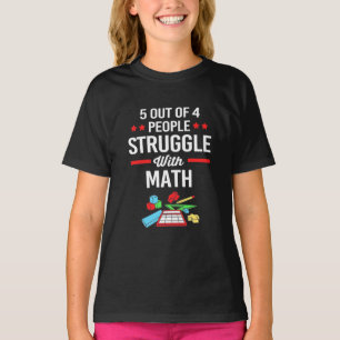 Camiseta Professor De Matemática 5 Em 4 Pessoas