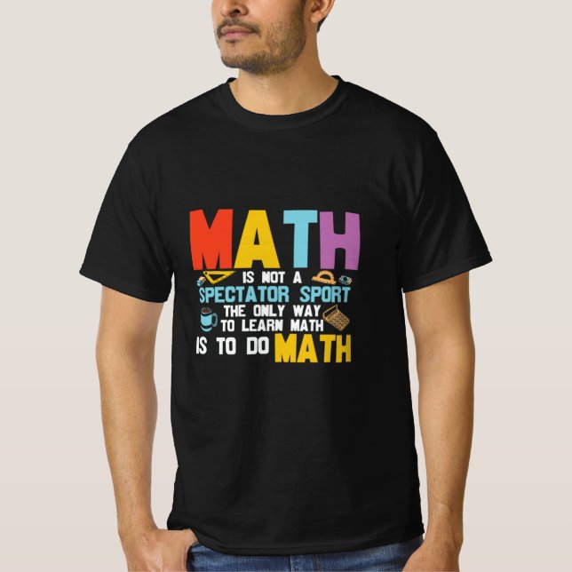Camiseta Professor de Matemática A Matemática Não é um Espo (Frente)