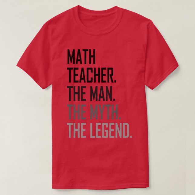 Camiseta Professor de Matemática, a profissão de homem (Frente do Design)