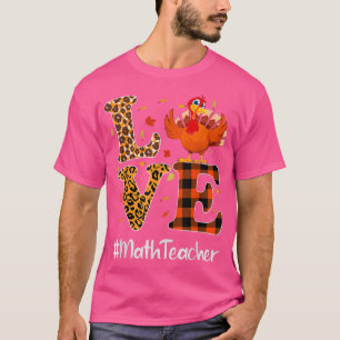 Camiseta Professor de Matemática Adora Ação de Graças Leopa