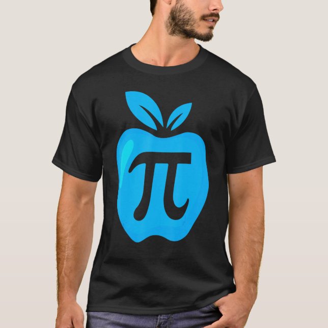 Camiseta Professor De Matemática Apple Pi Day 3 14 Geek De  (Frente)