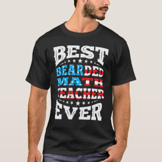 Camiseta Professor de Matemática Barbudo 4 de Julho EUA Ame