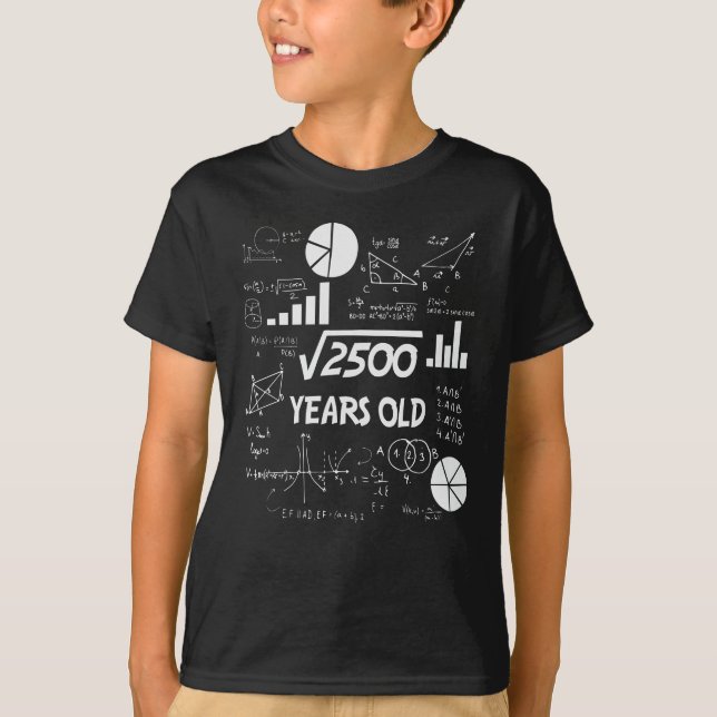Camiseta Professor de Matemática de 50 Anos de Idade, Matem (Frente)
