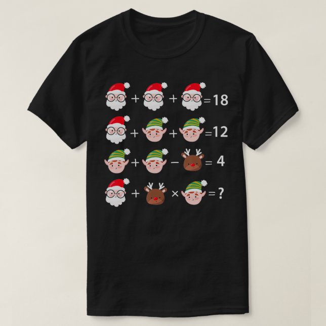 Camiseta Professor de Matemática de Natal (Frente do Design)