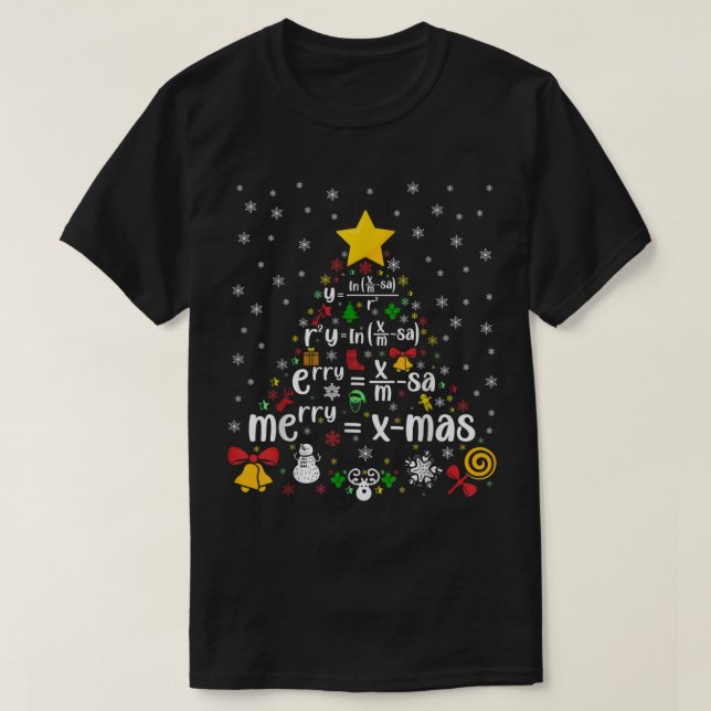 Camiseta Professor de matemática de Natal do xma, professor (Frente do Design)