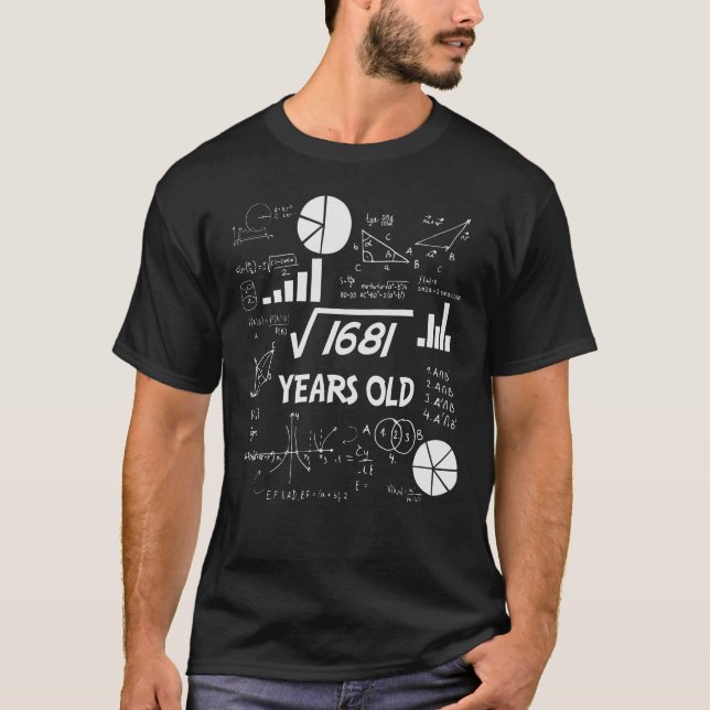 Camiseta Professor de Matemática de Quarenta e Um Anos de I (Frente)