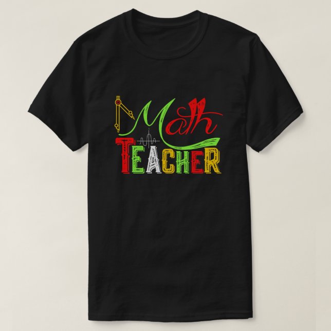 Camiseta Professor De Matemática De Volta À Escola (Frente do Design)