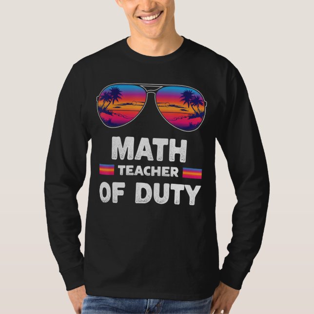 Camiseta Professor de matemática desligado de plantar óculo (Frente)
