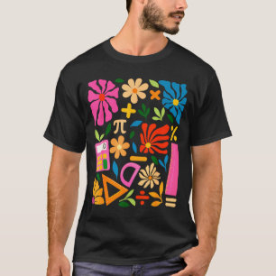 Camiseta Professor de Matemática Dia do Pi Boho Floral Cami