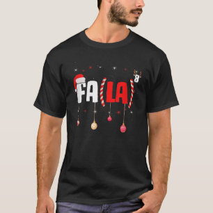 Camiseta Professor de Matemática Divertido no Natal Fa La8