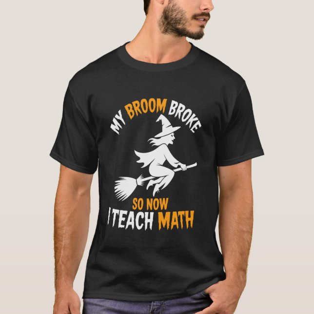 Camiseta Professor de Matemática do Halloween Ciência Diver (Frente)