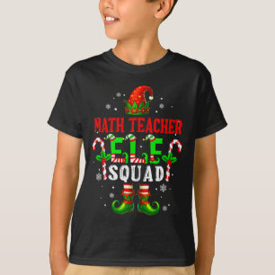 Camiseta Professor de matemática elfo esquadrão natal chapé