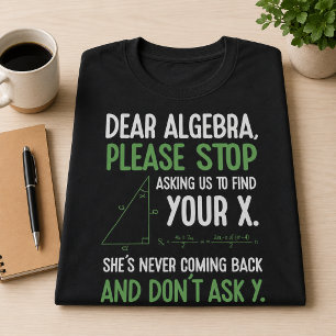 Camiseta Professor de Matemática em Álgebra Engraçado Prese