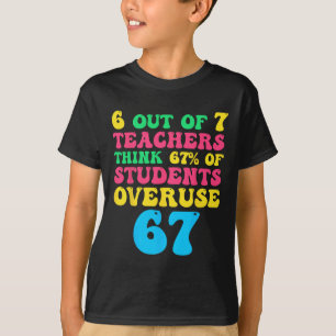 Camiseta Professor de Matemática Engraçado 6 7 Abuso 67 Sei