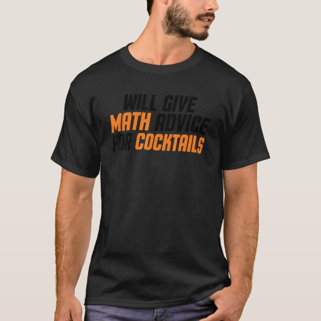 Camiseta Professor De Matemática Engraçado Dará Conselhos D (Frente)