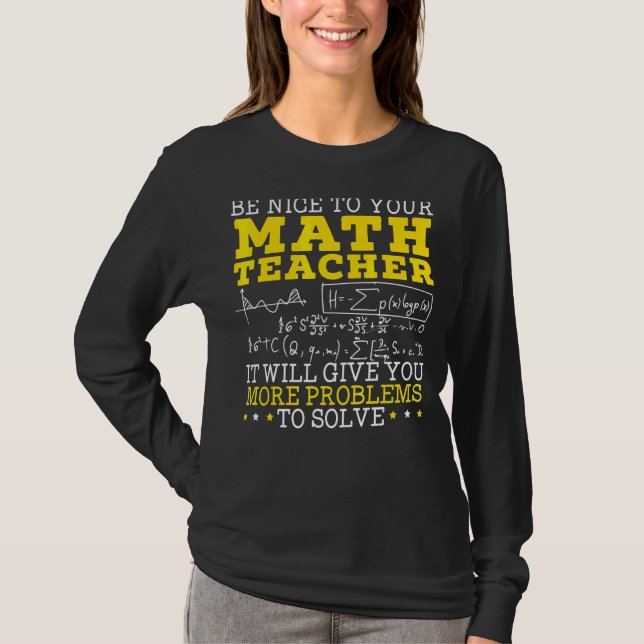 Camiseta Professor de Matemática Escola de Matemática Matem (Frente)