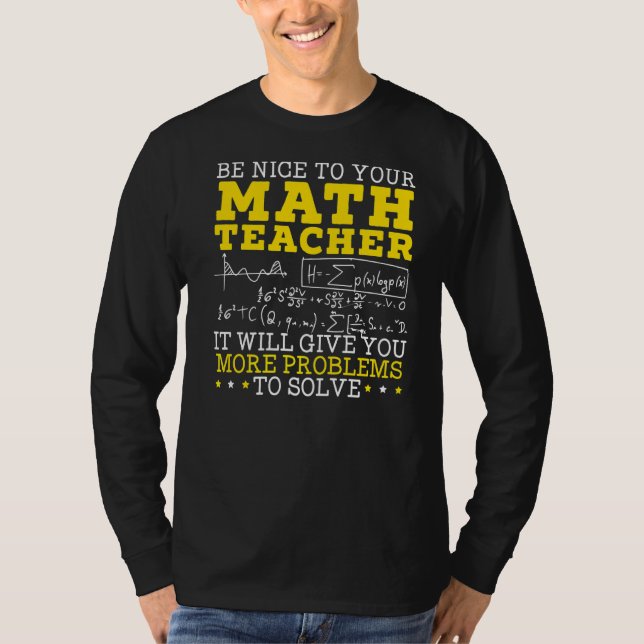 Camiseta Professor de Matemática Escola de Matemática Matem (Frente)