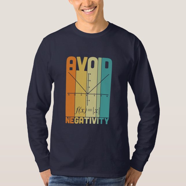 Camiseta Professor de Matemática Evita Negatividade (Frente)